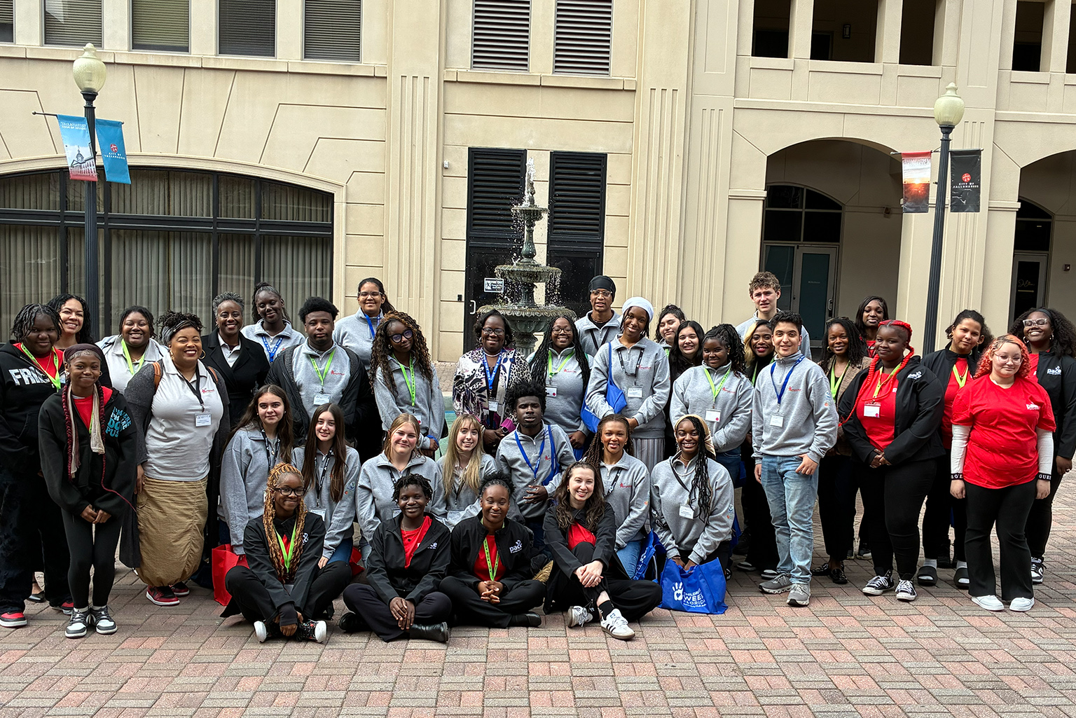 Group of teens at students day at the capital